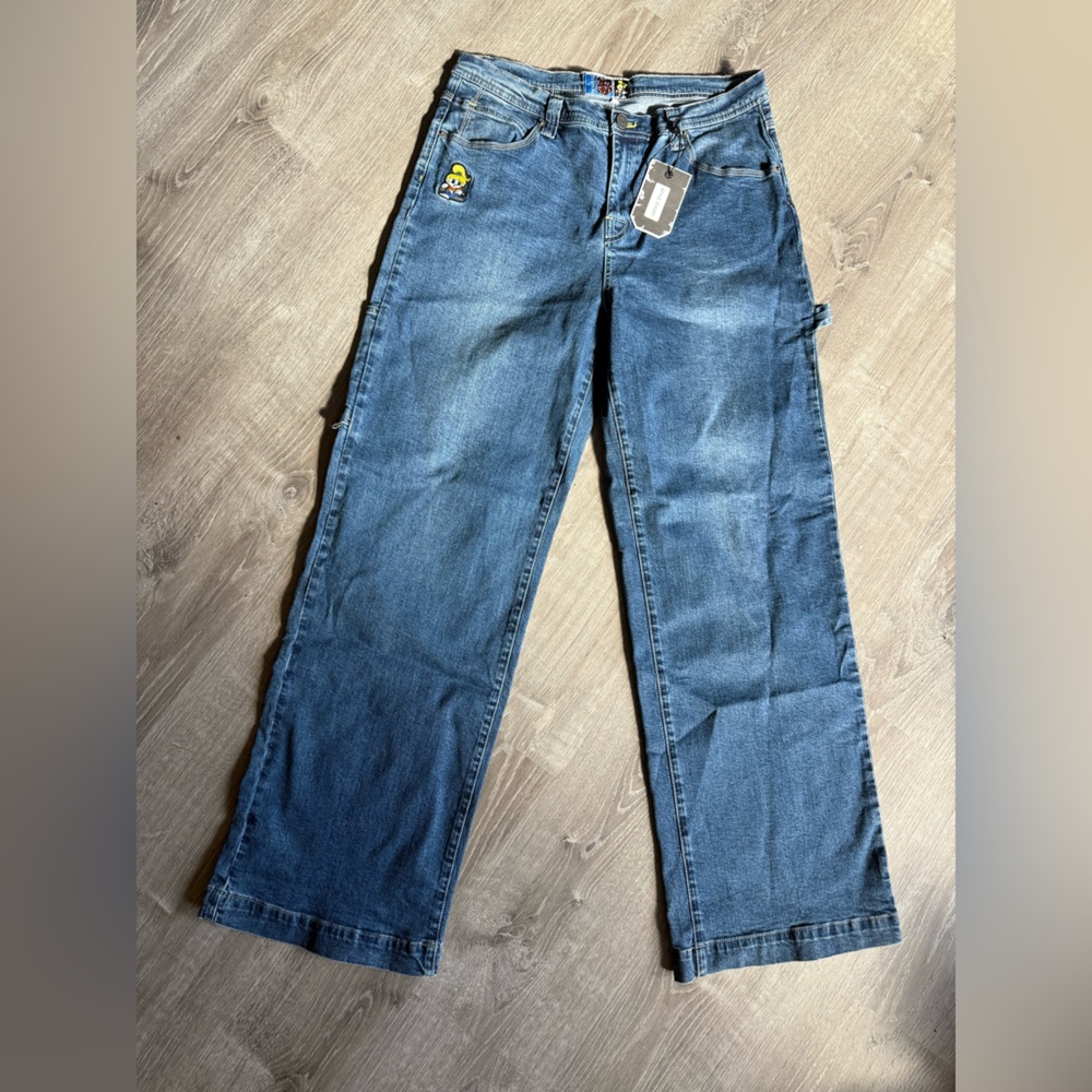 JNCO Relaxed Fit Blue Jeans with Patch